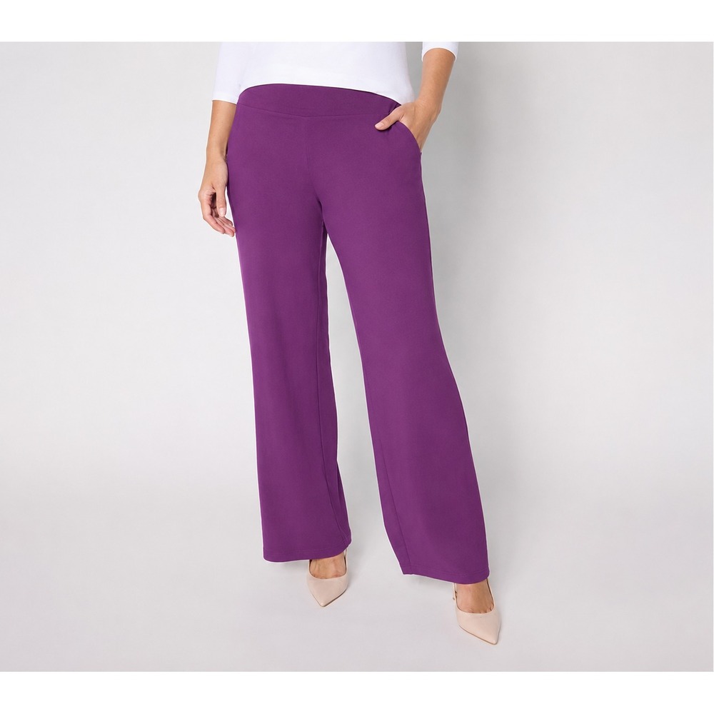 Brandis Dress Out Loud Regular Acquitted Knit Wide Leg Pants Plum Perfect,Medium